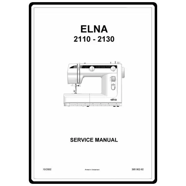 Brand New Service Manual, Elna 2110